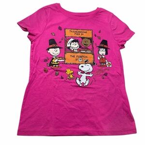 Jumping Beans Peanuts Pink Kids T-Shirt with Thanksgiving Graphic